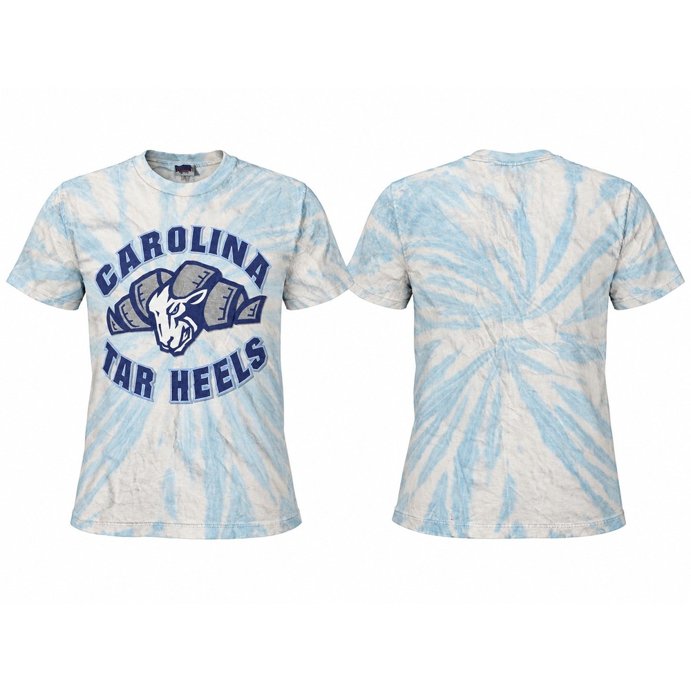 Y2K North Carolina Tar Heels UNC Tie Dye T-Shirt Sport Attack Medium NCAA